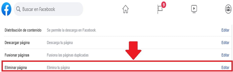 ¿Cómo eliminar página de Facebook?