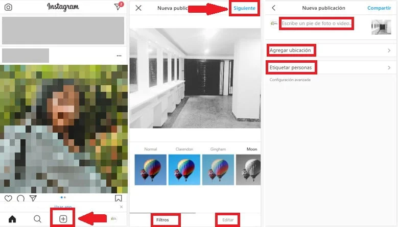 ¿Cómo Subir Fotos o Vídeos a Instagram? 53 Subir fotos o vídeos a Instagram