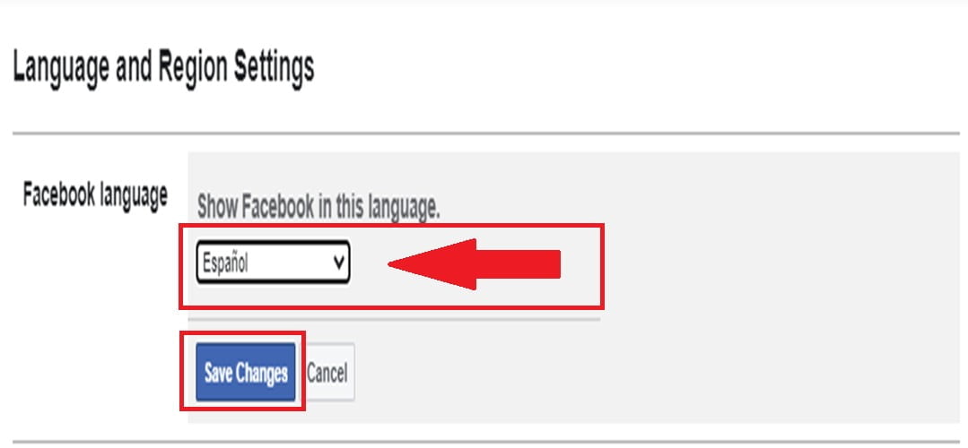 ¿Cómo cambiar el idioma en Facebook?