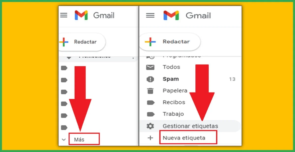 ¿Cómo crear carpetas organizadas en Gmail?