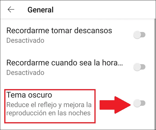 Activar el modo oscuro en YouTube 11 Activar el modo oscuro