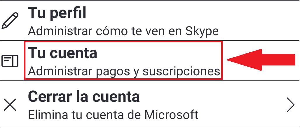 Cambiar contraseña de Skype